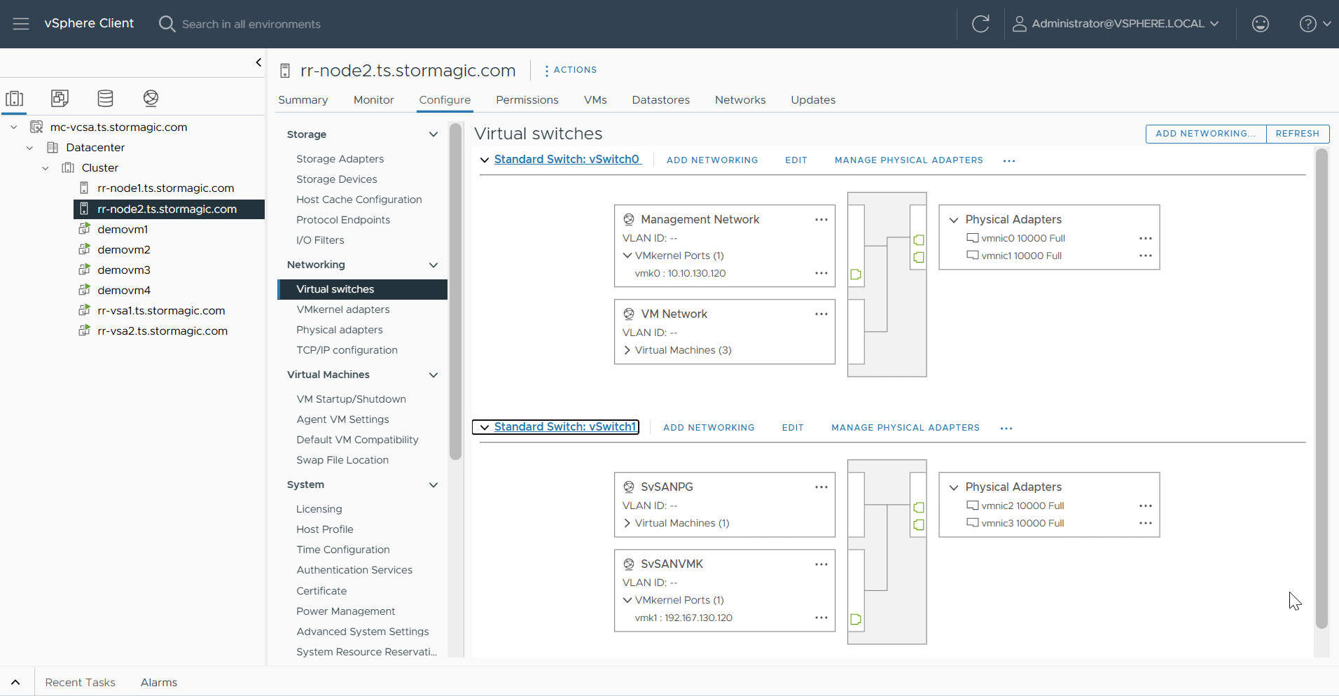 Selecting the second host to be the first Windows node (sle4)