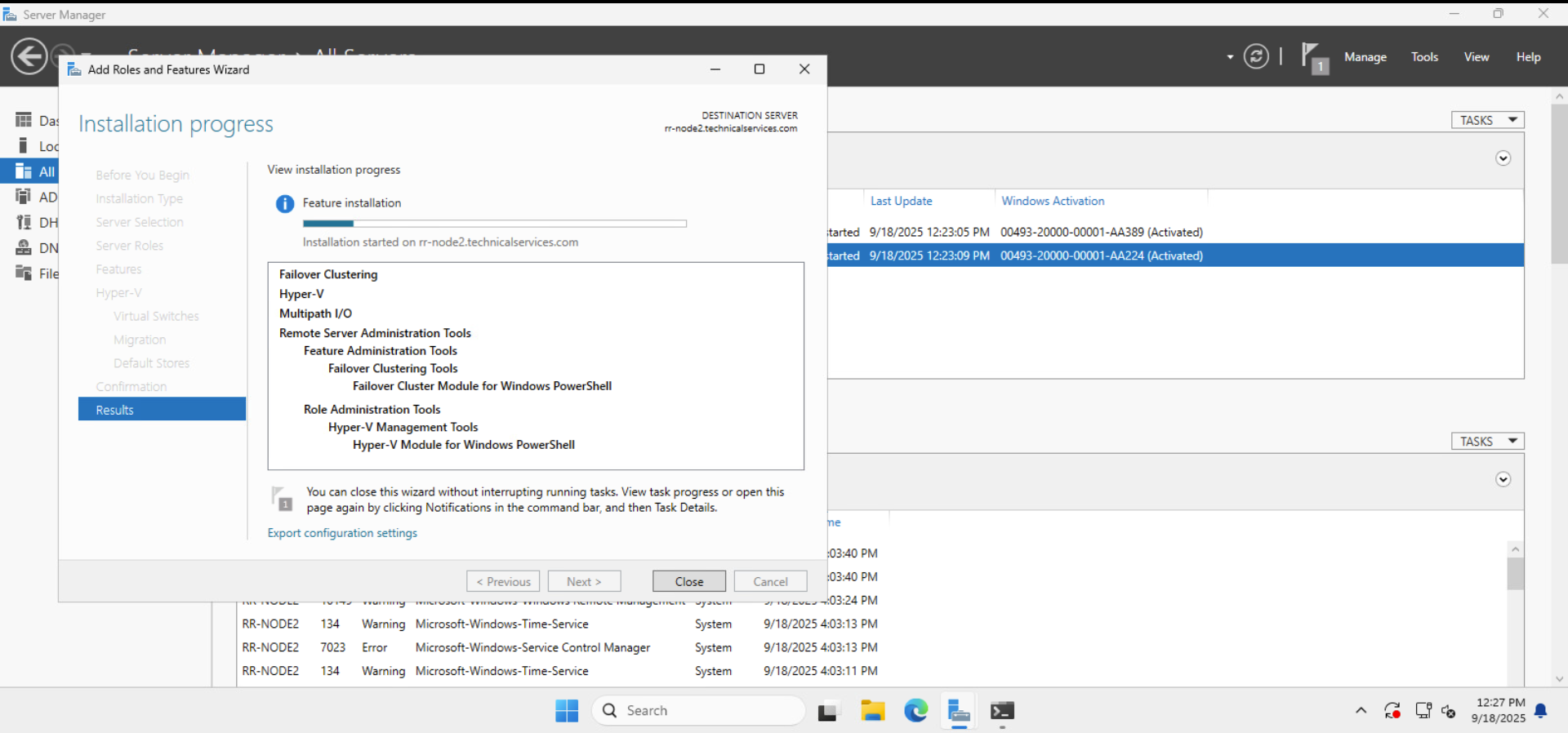 Installing new features (sle25)