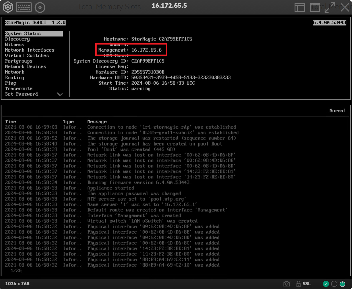 Console login
