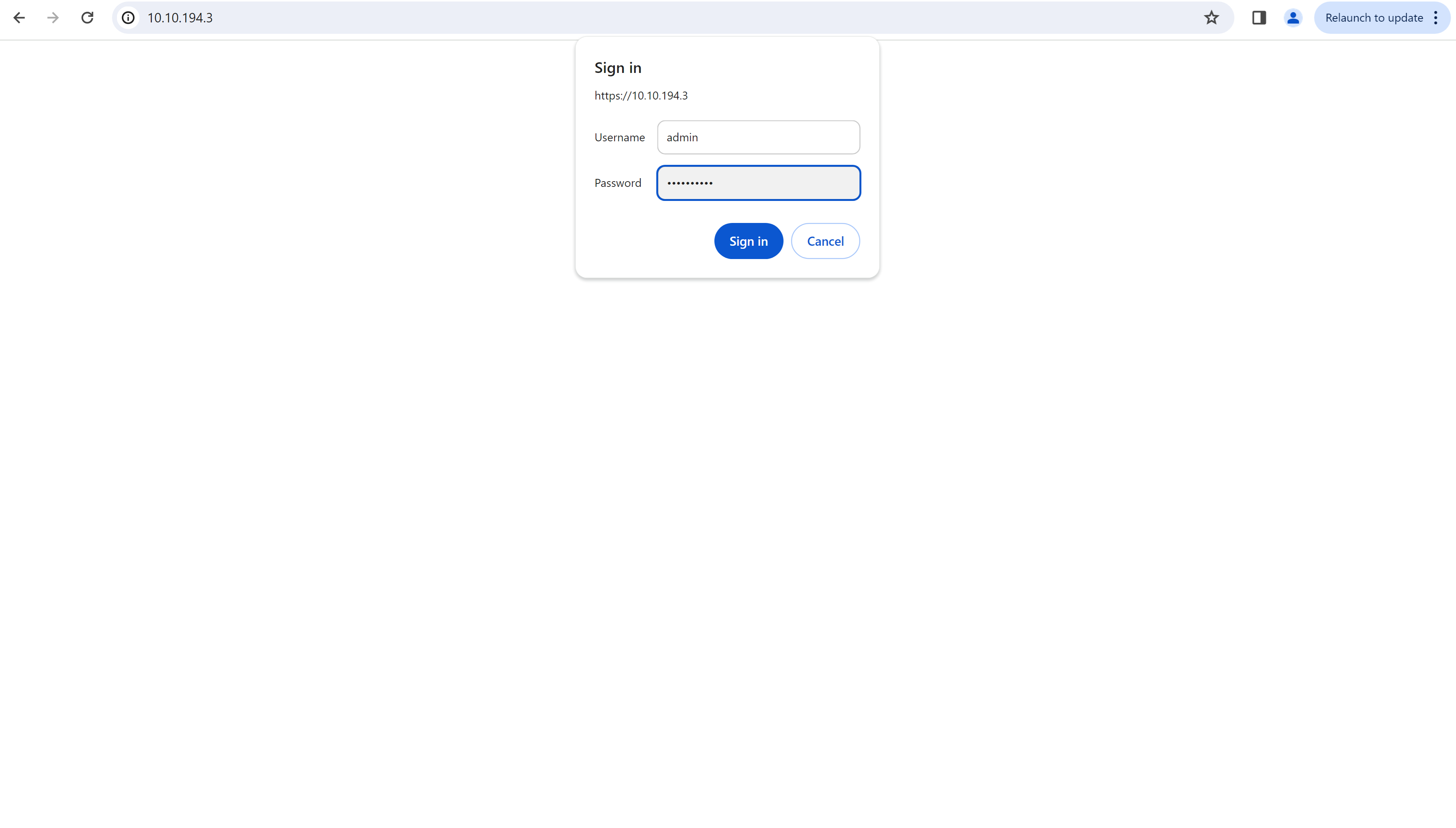 First login