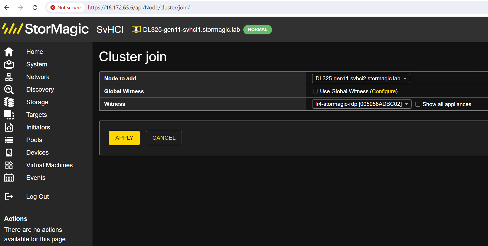 Select partner node and witness