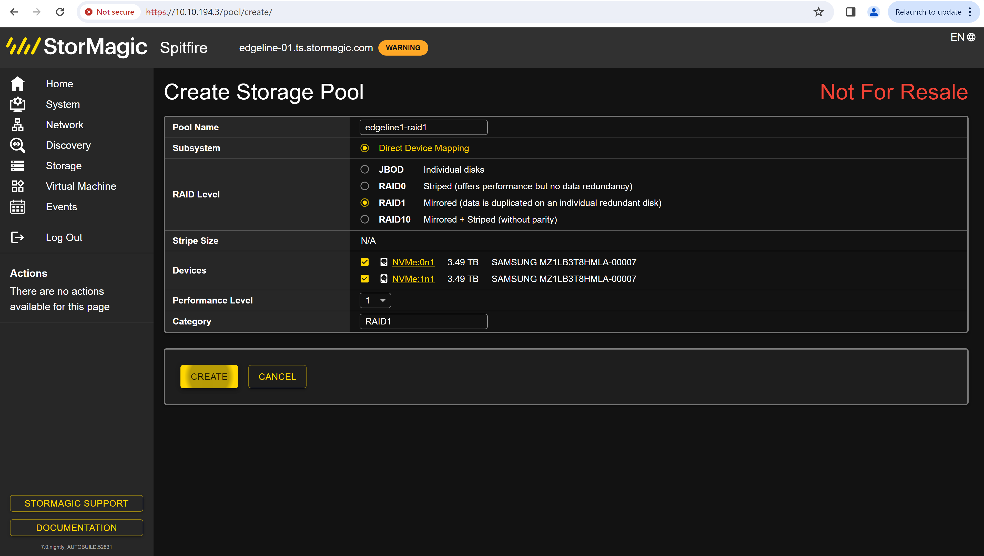 Software RAID1 example