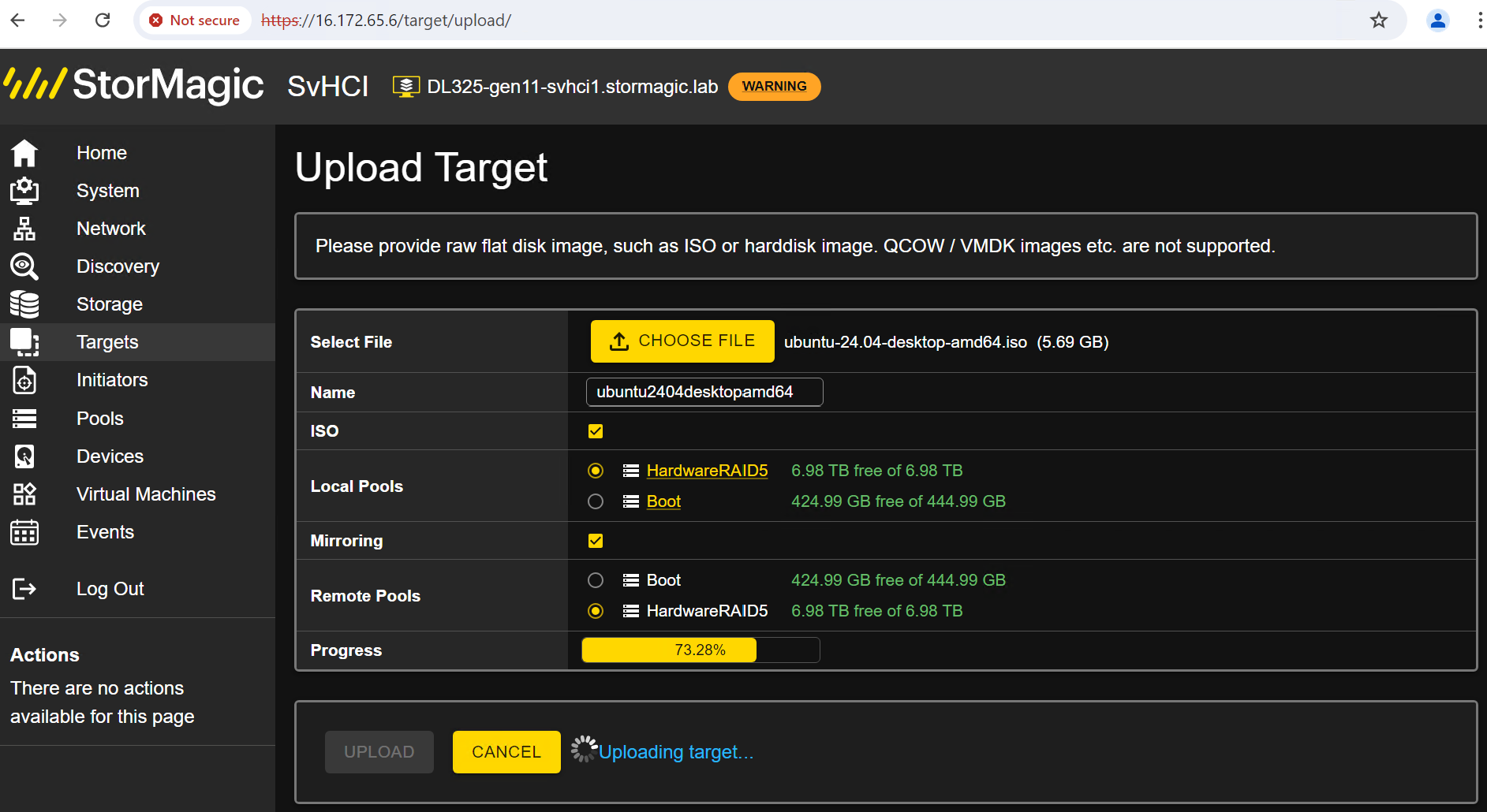 Upload in progress