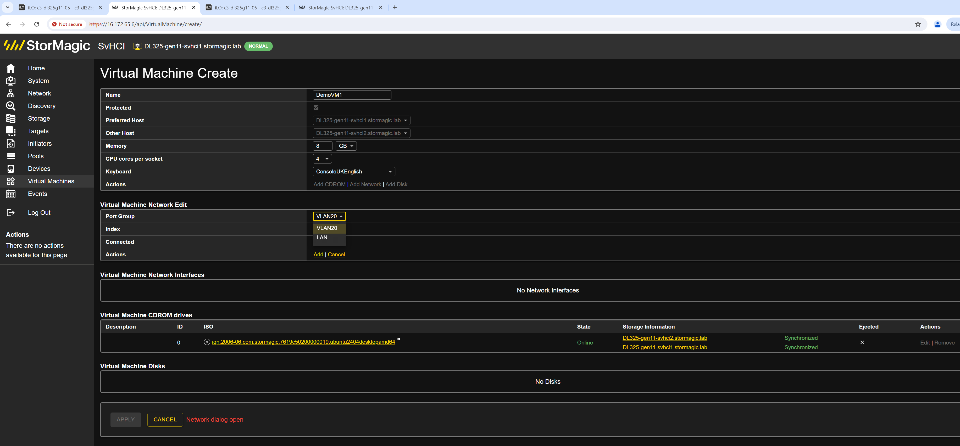 Add a virtual NIC