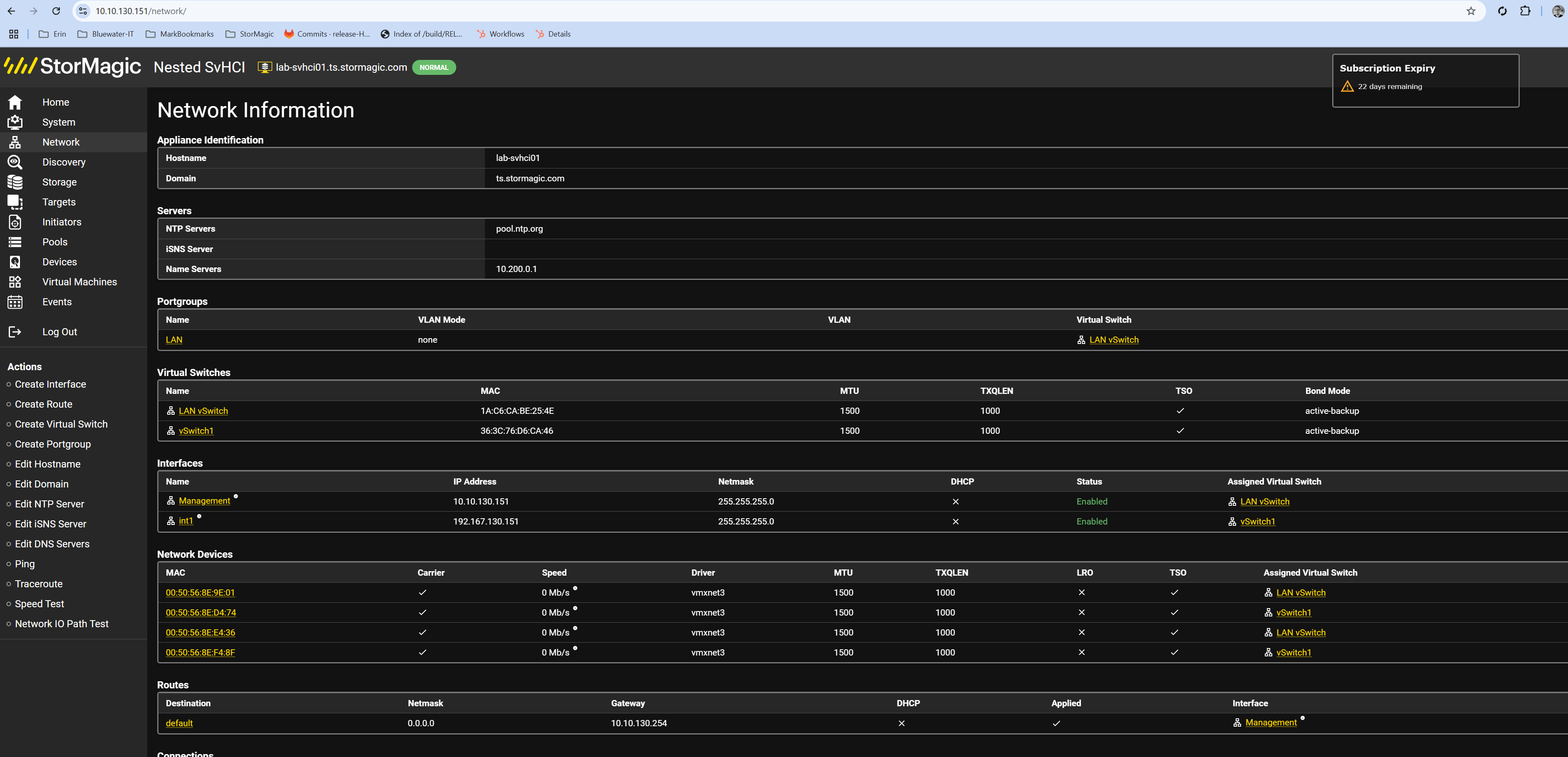 Configured SvHCI networking
