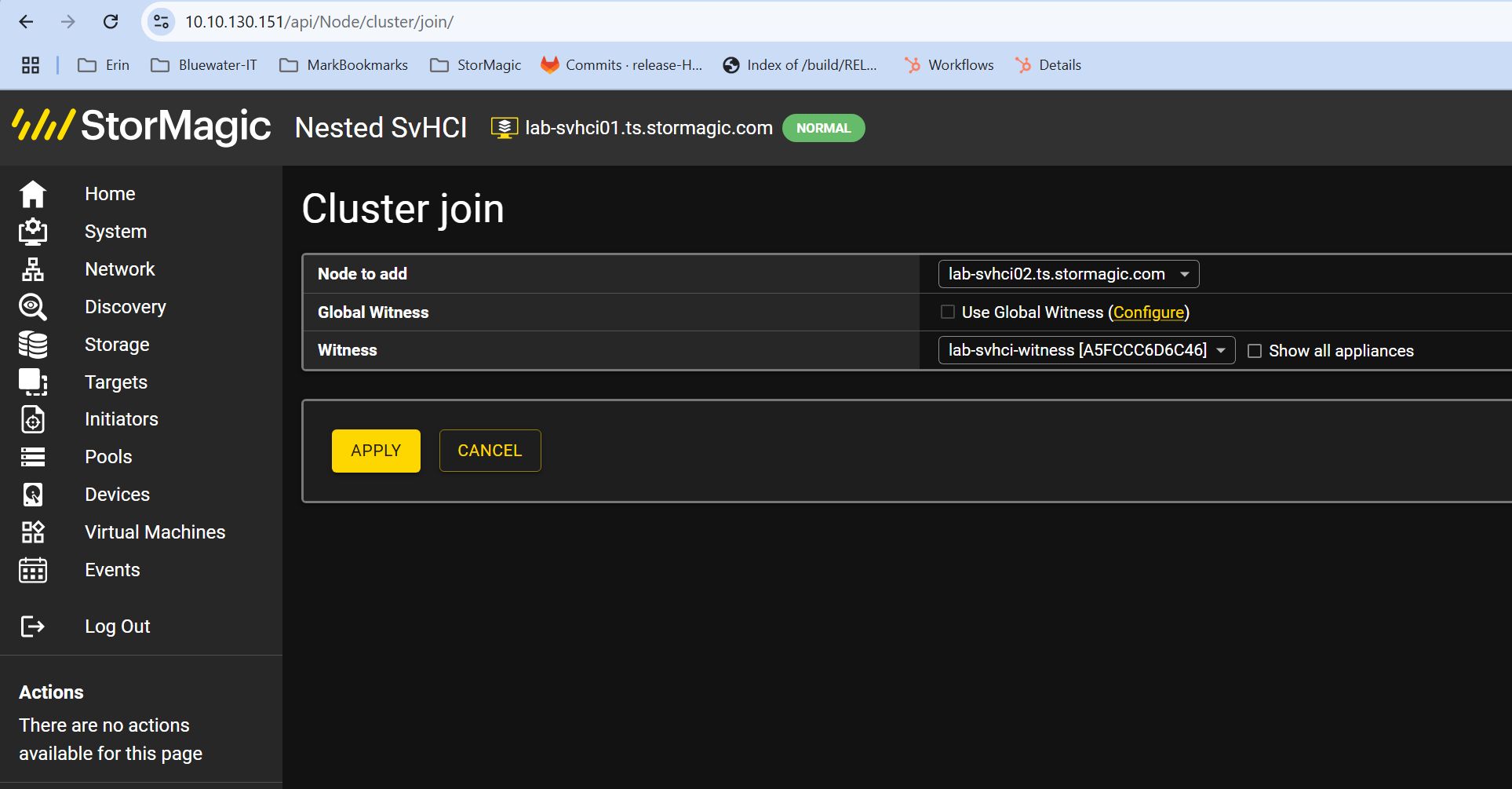 Completed SvHCI cluster