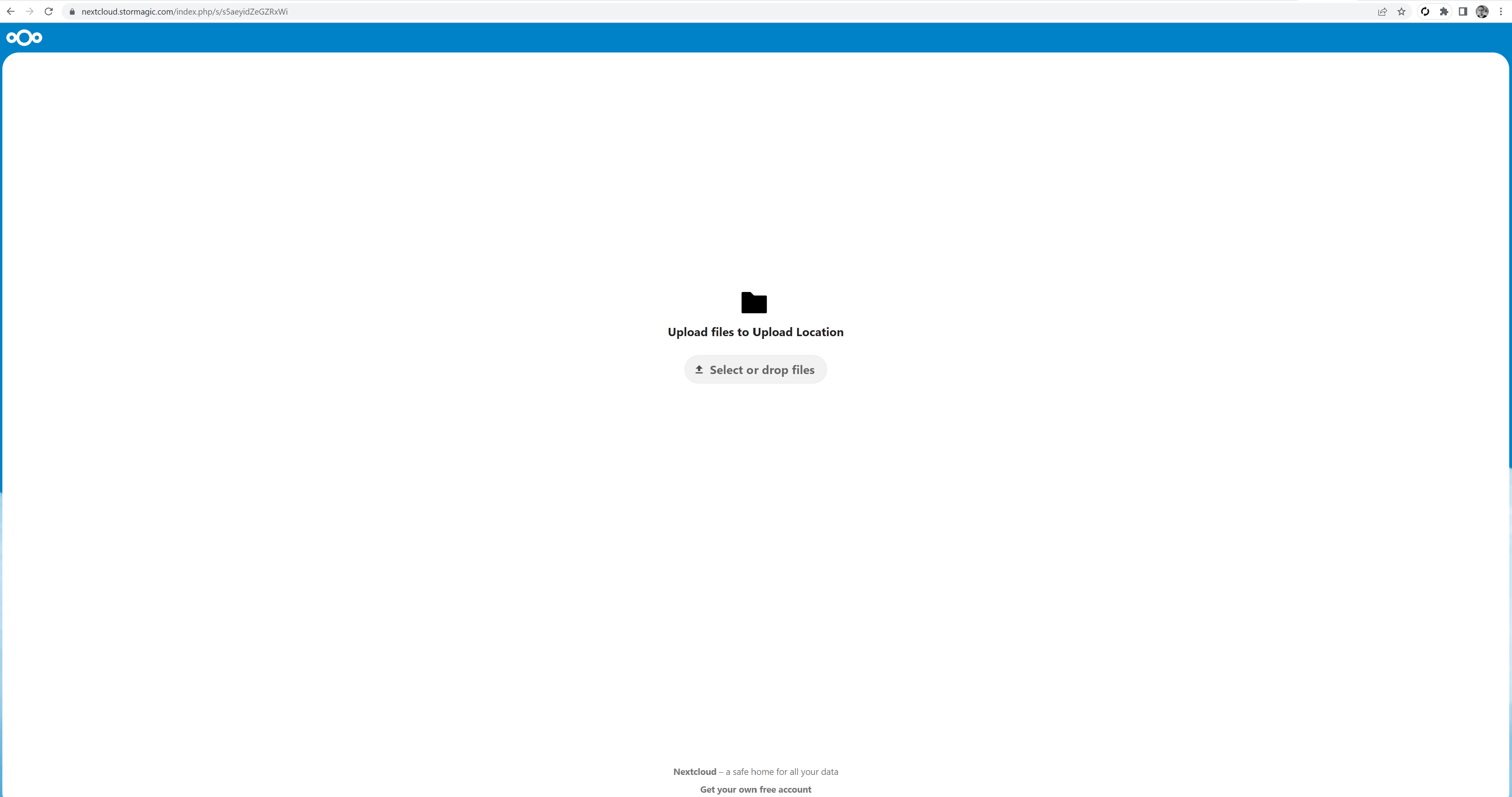 StorMagic upload page