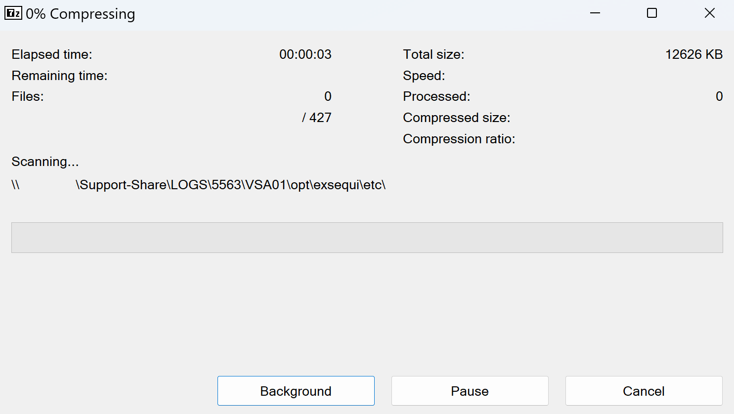 Creating ZIP archive